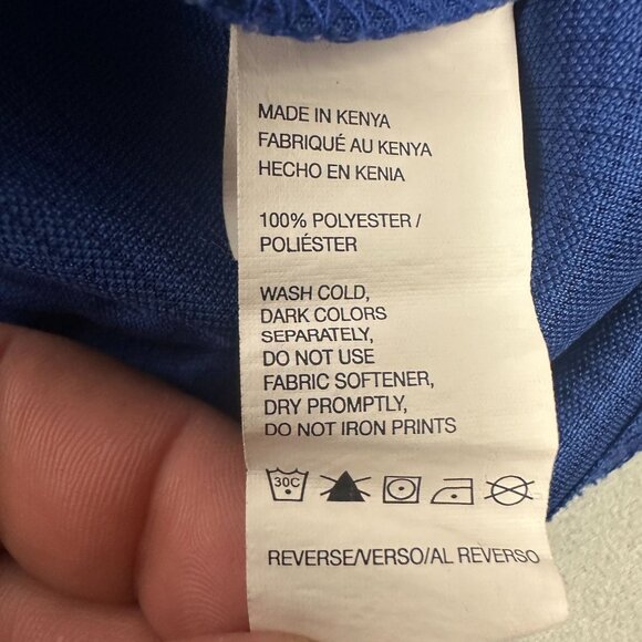 Izod Golf Mens Polo Shirt Size XXL Blue Short Sleeve 100% Polyester - Picture 4 of 4